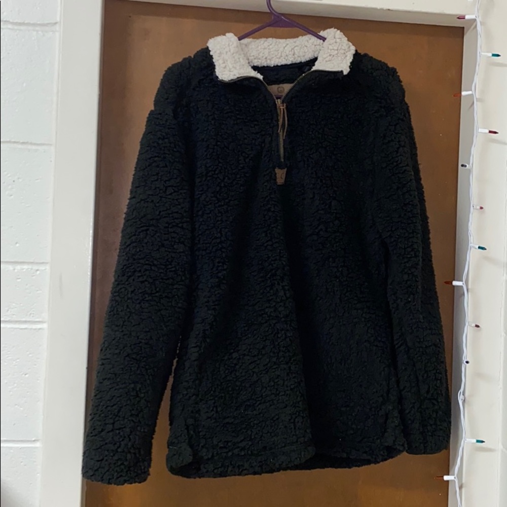 Oversized Sherpa pullover!